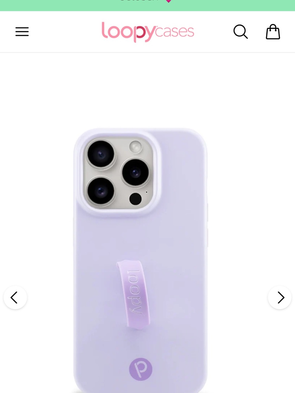 iPhone 15 Lilac Loopy Case with Tie Dye Loop